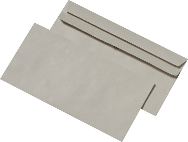 Briefumschlag DINlang, recycling, 75 g/qm, selbstklebend
